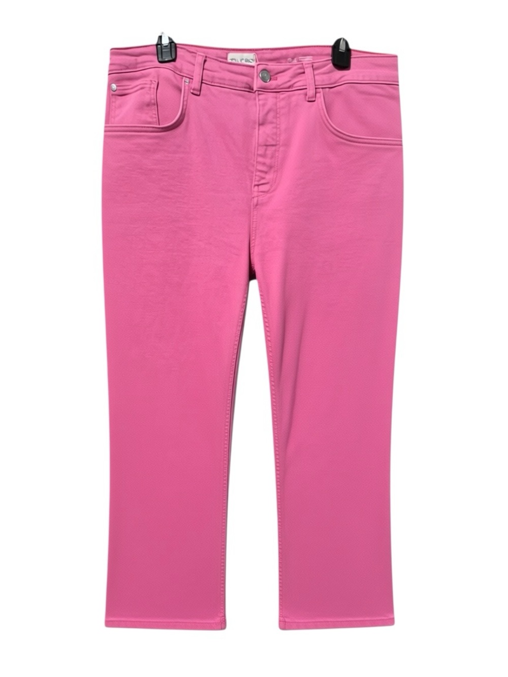 Pilcro Yaya Mid Rise Crop Flare Jeans Bubblegum Pink Size 34